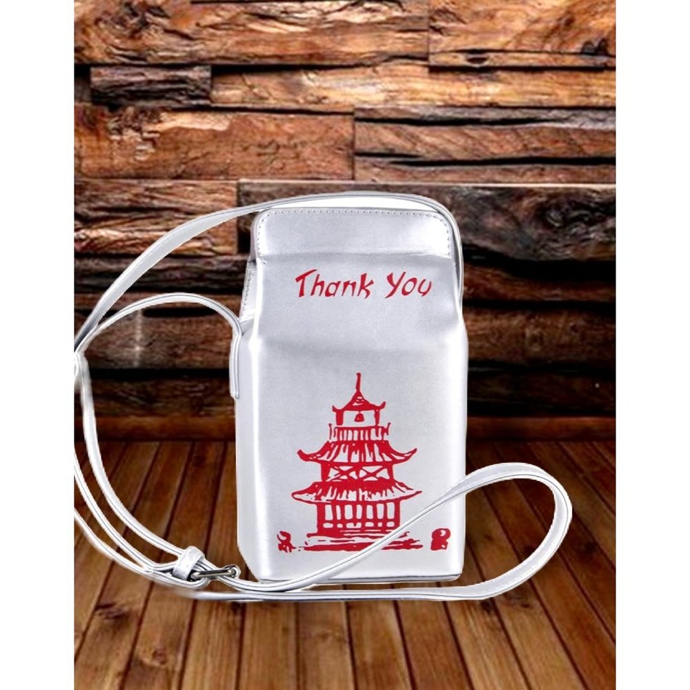 NOVELTY CHINESE TAKEOUT BOX HANDBAG CROSSBODY BAG